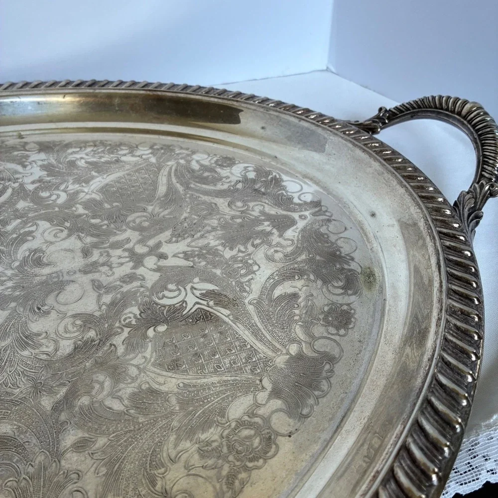 Towle Tray Silverplate Formal Dining Tea Victorian Style Grandmillenial Butler